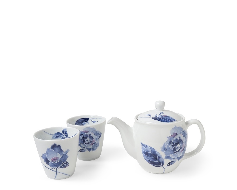 Tea Set Blue Rose
