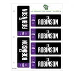 Road Game Locker Tag Sheets