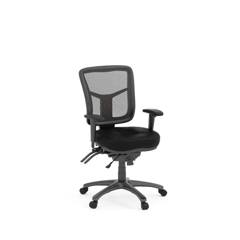MID BACK MESH W/SEAT SLIDE 7700F FABRIC SEAT (FABRIC SEAT IN CARTON)
