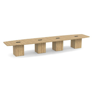 CUBBS4216N - 18 ft. Classic Boat Shape Conference Table with Cube Base