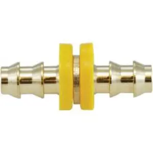 Push-On Hose Splicer, 5/8-in Push-On Hose Barb x 5/8-in Push-On Hose Barb, Brass