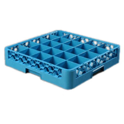 Carlisle Opticlean 25-Compartment Blue Glass Rack