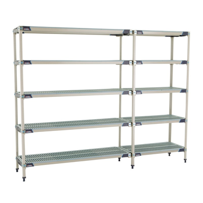 Metro 5AX367GX3 Metromax I Add-On Shelving Unit 60"W X 18"D X 74"H Open Grid Polymer Shelves