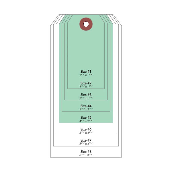 #5 Cardstock Tag - Green