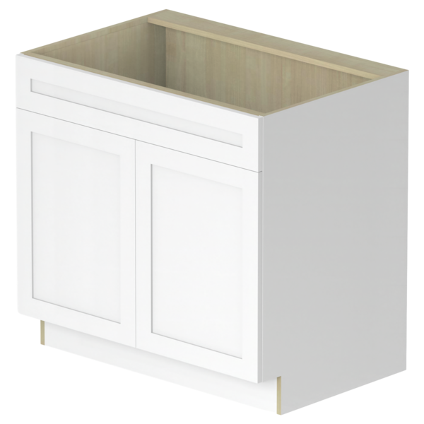Providence Pure White Box Sink Base Kit - 30"W X 34 1/2”H X 24”D