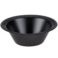 12BWBQR DART 12 OZ LAMINATED BLACK FOAM BOWL, 1000/CASE