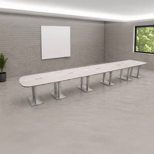 PALAR7240N - 20ft. Arena Conference Table with Brushed Palmer Base