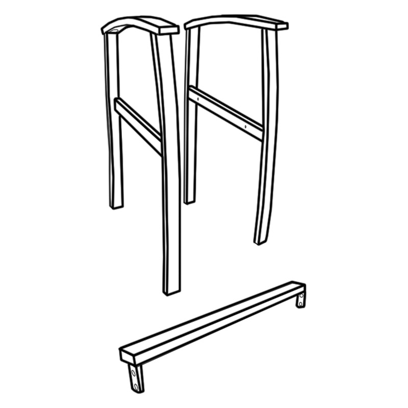326POFASTOOLSIL- VITALITY COMPONENT: Pair STOOL full Arms (no back/seat)
