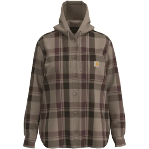 CARHARTT 107750 - Women's Hamilton Plaid Shirt Jacket - Deep Cherrywood