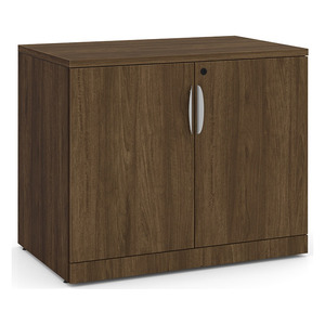 PL113 35"W DOUBLE DOOR CABINET- Modern Walnut