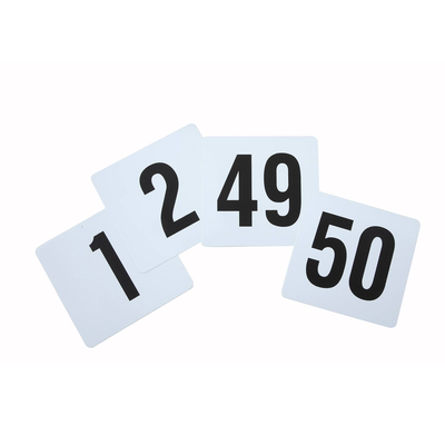 Winco TBN-50 Each Set Includes Numbers: 1-50 Table Numbers Set