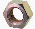M18 - 1.5 ISO 8673 STYLE 1 HEX NUT LEFT HAND THREAD CLASS 8 ZINC YELLOW