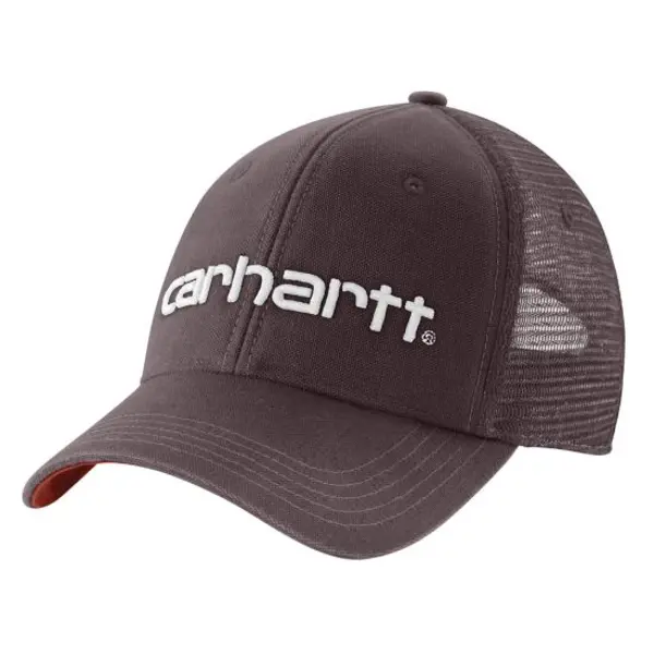 CARHARTT 101195 - Canvas Mesh-Back Logo Graphic Cap - Dark Sepia