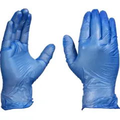 VINYL GLOVE, SMALL, 4 MIL, BLUE, POWDER FREE, LATEX FREE, 100/BX 10 BX/CS IVBPF342100
