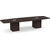 12' Classic Boat Shape Conference Table with Cube Base - Espresso