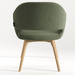 CHK68088GRN0707 - SARON GUEST CHAIR - Green with wood base