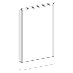 P3924 NON-POWER Webb Panel - 39"H x 24"W Aspen Fabric, Silver 