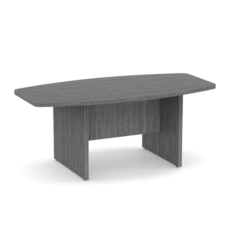 Classic Boat-Shape Conference Table 6 Ft - Newport Grey
