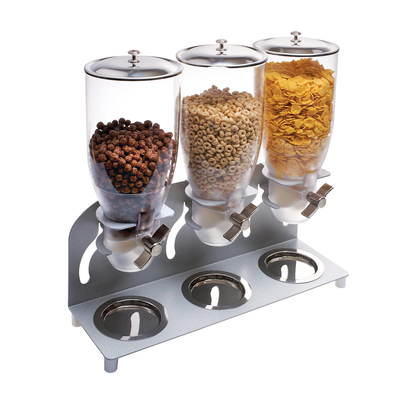 Cal-Mil 3510-3-39 (3) 3.5L capacity plastic cylinders Cereal Dispenser
