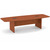 10' Classic Boat Shape Conference Table with Panel Base - Cherry