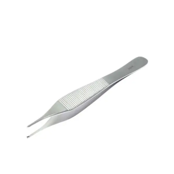 Adson Forceps Toothed Tip - Fine toothed tip, O/L 120mm Str, dispo, 10/bx 10-1305