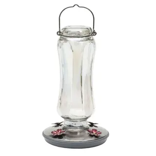 Vintage Clear Hummingbird Feeder