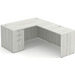 CLALD2038- Classic L-Shape Desk 66" W x 30" D with 42" Return and Box/Box/File Pedestal- Silver Birch