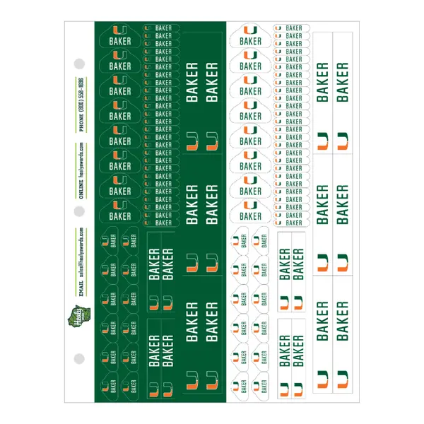 ID Sticker Sheets