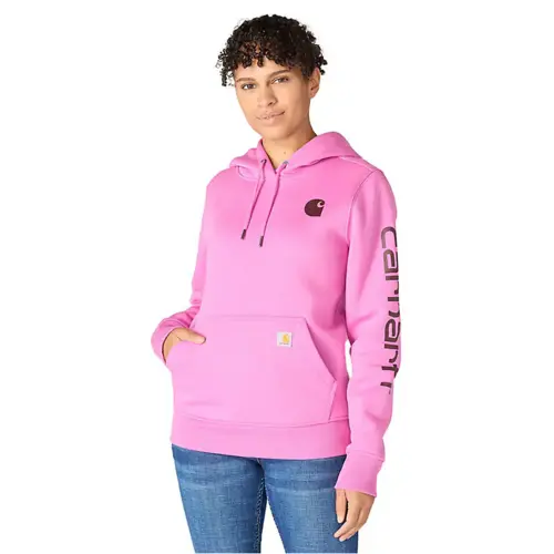 CARHARTT 102791 - Relaxed Fit Midweight Logo Sleeve Graphic Sweatshirt -   Electric Fuchsia