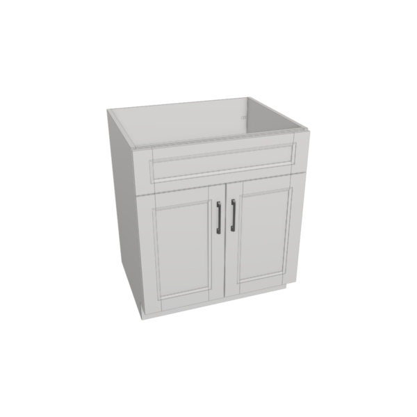 Vail Pure White Box  Vanity Sink Base Kit - 30"X 34 1/2”H X 21”D