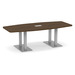 PALBS4236N BRUSHED- 8 ft. Classic Boat Shape Conference Table with Brushed Palmer Base