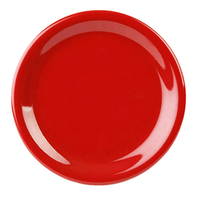 Thunder Group Cr110PR Pure Red Melamine 10-1/2" Narrow Rim Plate