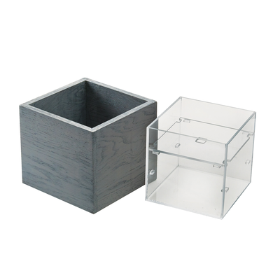 Cal-Mil 22096-83 7-1/2"W x 7-1/2"D x 7"H Ashwood Condiment Holder