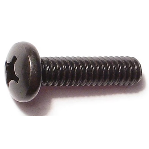 1/4" - 20 X 1" PHILLIPS PAN HEAD MACHINE SCREW LOW CARBON STEEL ZINC BLACK