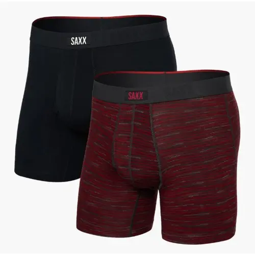 Saxx PP2VX - Vibe Xtra Soft Comfort (2 Pack) -  Spacedye Stripe and Black