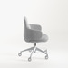 CHK73400 VIVA CLUB CHAIR w/ NYLON BASE - White base, Ash Seat