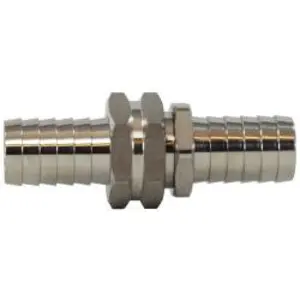 Garden Hose Coupling, 1/2 in Hose Barbed x 1/2 in FGH, Stainless Steel