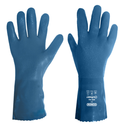 Coated Gloves - PVC - Triple Dipped - Cotton Lined - Gauntlet - 12"