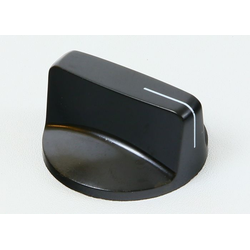 Knob-Blk W/1/4 Brass  Insert