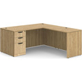 Classic L-Shape Desk 72" x 71" with Box/Box/File Pedestal - Aspen