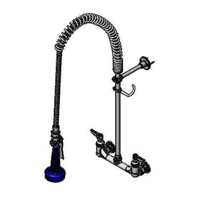 T&S Brass B-0133-B08-SWV Easyinstall Pre-Rinse Unit Spring Action Gooseneck