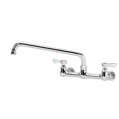 Krowne 12-812L Heavy Duty Silver Series 8" Wall Mount Faucet with 12" Spout