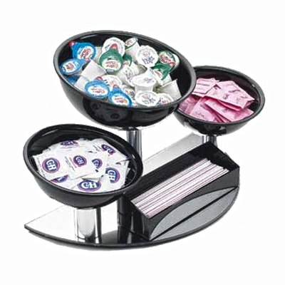 Cal-Mil 1092 18"W x 11"D x 9"H Classic Tri-Bowl Coffee Organizer
