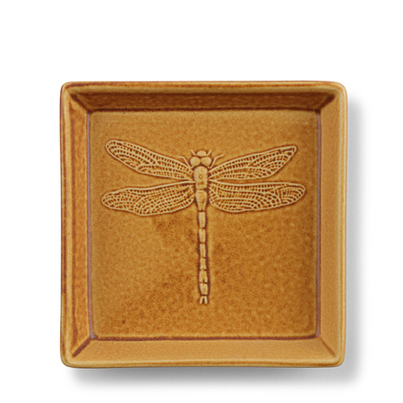 Plate Square Dragonfly Ochre