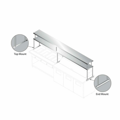 Advance Tabco CU-24-72-2 Overshelf Double
