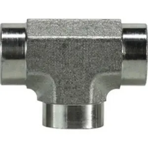 Tee, 3/4 in Female Pipe x 3/4 in Female Pipe x 3/4 in Female Pipe, Steel