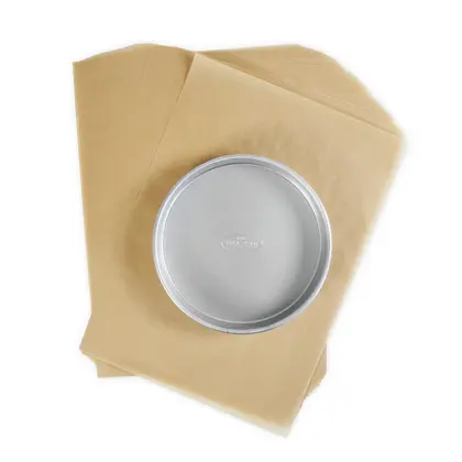 9-Inch Bare Round Cake Pan with Parchment Paper