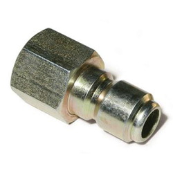 Coupler, 1/4"Plug, Male, Steel/Zinc