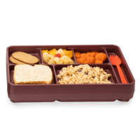 Cook's 630-170RC Marathon 6-Compartment Raised Insulated Meal Tray (10/case)