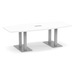 PALBS4236N BRUSHED- 8 ft. Classic Boat Shape Conference Table with Brushed Palmer Base